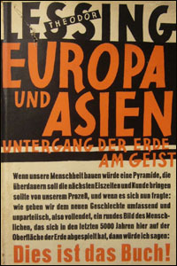 Boekomslag: Theodor Lessing, Europa und Asien, Untergang der Erde am Geist